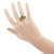 .90ct Pear Emerald Diamond Yellow Gold Engagement Ring