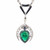 GIA Art Deco 5.46ct Emerald Diamond Pearl Onyx Platinum Gold Pendant Necklace