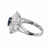 .90ct Sapphire Diamond Cluster Platinum Cocktail Ring