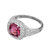 GIA Certified 1.63 Carat Tourmaline Diamond Halo White Gold Engagement Ring
