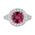 GIA Certified 1.63 Carat Tourmaline Diamond Halo White Gold Engagement Ring