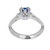 GIA Certified 1.26 Carat Sapphire Diamond White Gold Engagement Ring