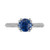 GIA Certified 1.26 Carat Sapphire Diamond White Gold Engagement Ring