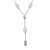 Pearl Pave Diamond White Gold Drop Necklace