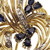 1960 Sapphire Diamond 18k Gold Open Swirl Brooch