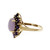 Purple Jadeite Jade Garnet 14k Gold Coctail Ring 