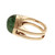 Emerald 14.85ct Cabochon 14k Yellow Gold Cocktail Ring