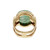 Emerald 14.85ct Cabochon 14k Yellow Gold Cocktail Ring