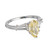 GIA Certified 1.54 Carat Pear Yellow Diamond Platinum Engagement Ring