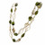 GIA Certified 330.00 Carat Peridot Citrine Freeform Gold Beaded Chain Necklace