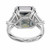 Peter Suchy GIA 15.30 Carat Green Sapphire Diamond Platinum Engagement Ring