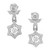 EGL Certified 2.12 Carat Diamond Platinum Star Dangle Earrings