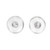 Vintage 1940 Button Style Diamond Earrings Platinum 18k Gold