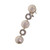 Freshwater Pearl Dangle Earrings 14k White Gold Diamond
