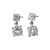 Peter Suchy Antique Cushion Cut Diamond Dangle Earrings Platinum Scroll
