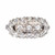 1.00 Carat Diamond White Gold Vintage Oval Cluster Ring
