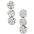 Peter Suchy 3.18 Carat White Gold Triple-Cluster Dangle Earrings