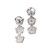 Peter Suchy 3.18 Carat White Gold Triple-Cluster Dangle Earrings