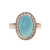 Victorian Persian Turquoise 1900 Diamond Ring 14k Rose Pink Gold GIA Certified