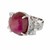 GIA Certified 24.88 Carat Star Ruby Diamond Gold platinum Cocktail Ring