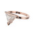 Peter Suchy Modern Triangle Diamond 18k Rose Gold Engagement ring