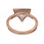 Peter Suchy Modern Triangle Diamond 18k Rose Gold Engagement ring