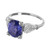 Peter Suchy GIA 3.22 Carat Violet Sapphire Diamond Platinum Engagement Ring