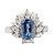 2.17 Carat Periwinkle Blue Sapphire Diamond Platinum Gia Certified Ring 