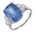 GIA Certified 5.74 Carat Sapphire Diamond Platinum Engagement Ring