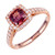 Peter Suchy GIA Certified Sapphire Diamond 18k Rose Gold Engagement Ring