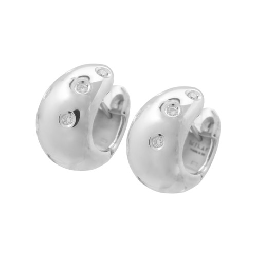 .30 Carat Diamond White Gold Hoop Earrings - petersuchyjewelers