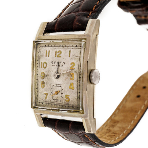 VTG 1920 Gruen Watch 14K white gold roaring Stunning Vintage 1920s Art Deco Solid 14k White Gold Gruen  main image 3
