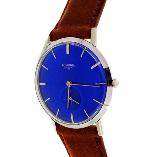 1960 Longines White Gold Strap Watch Custom Colored Vivid  display picture 3
