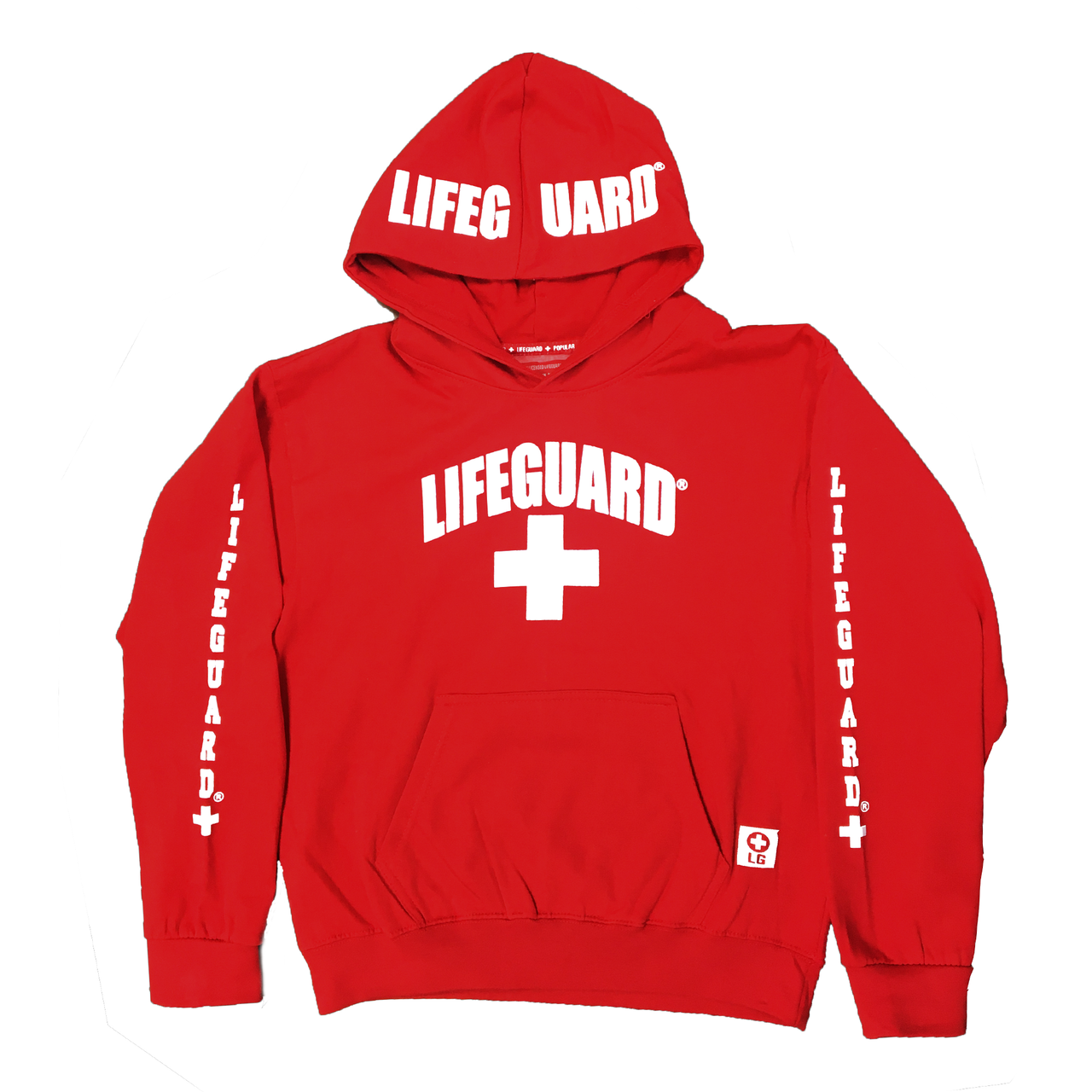 Cropped Hoodie Sweatshirt - Beach Lifeguard