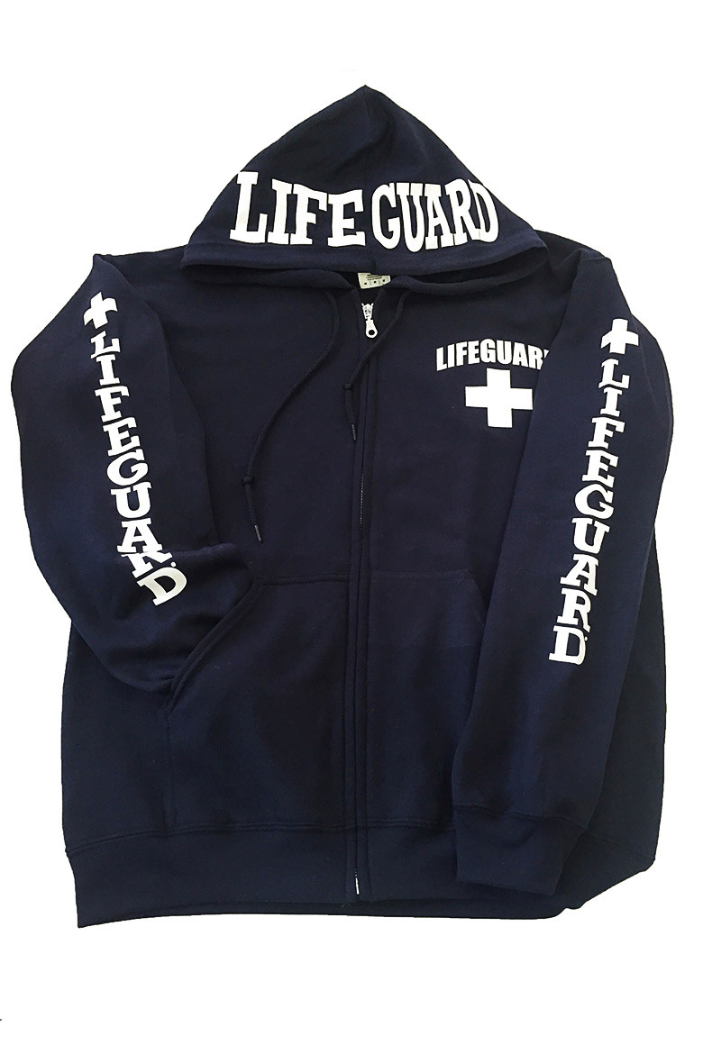 Full Zip Hoodie Beach Lifeguard