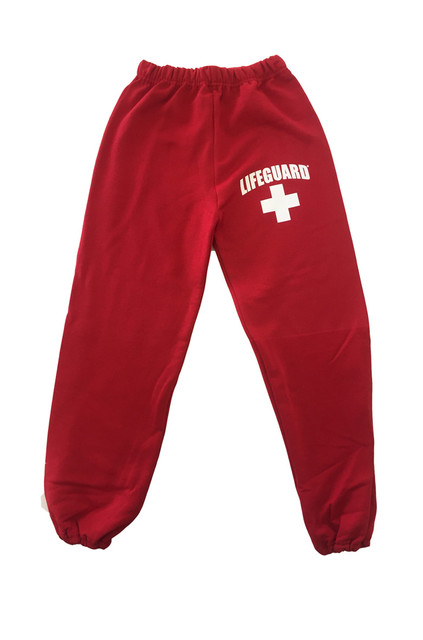 Red Youth Sweatpants | Beach Lifeguard Apparel Online Store