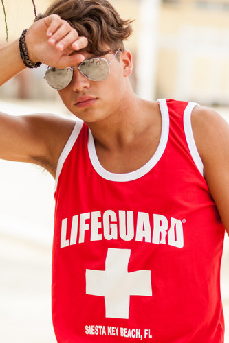 ヒステリックグラマーLIFEGUARD TRAINING CAMP タンクトップ HYSTERIC GLAMOUR（ヒステリックグラマー）の「LIFEGUARD TRIANING