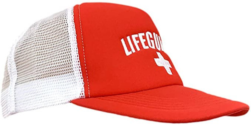 Red and White Mesh Trucker Hat Snap Back