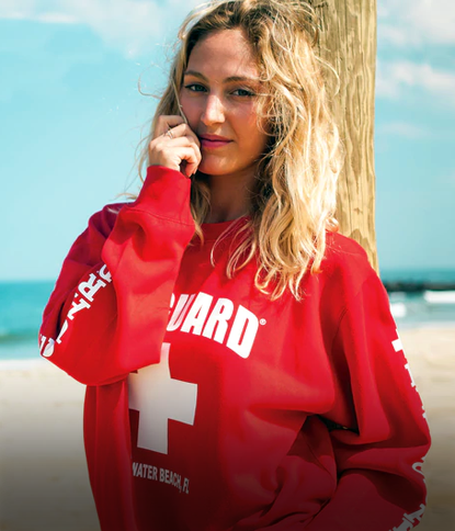 Lifeguard'' Hoodie - Red – All Tides