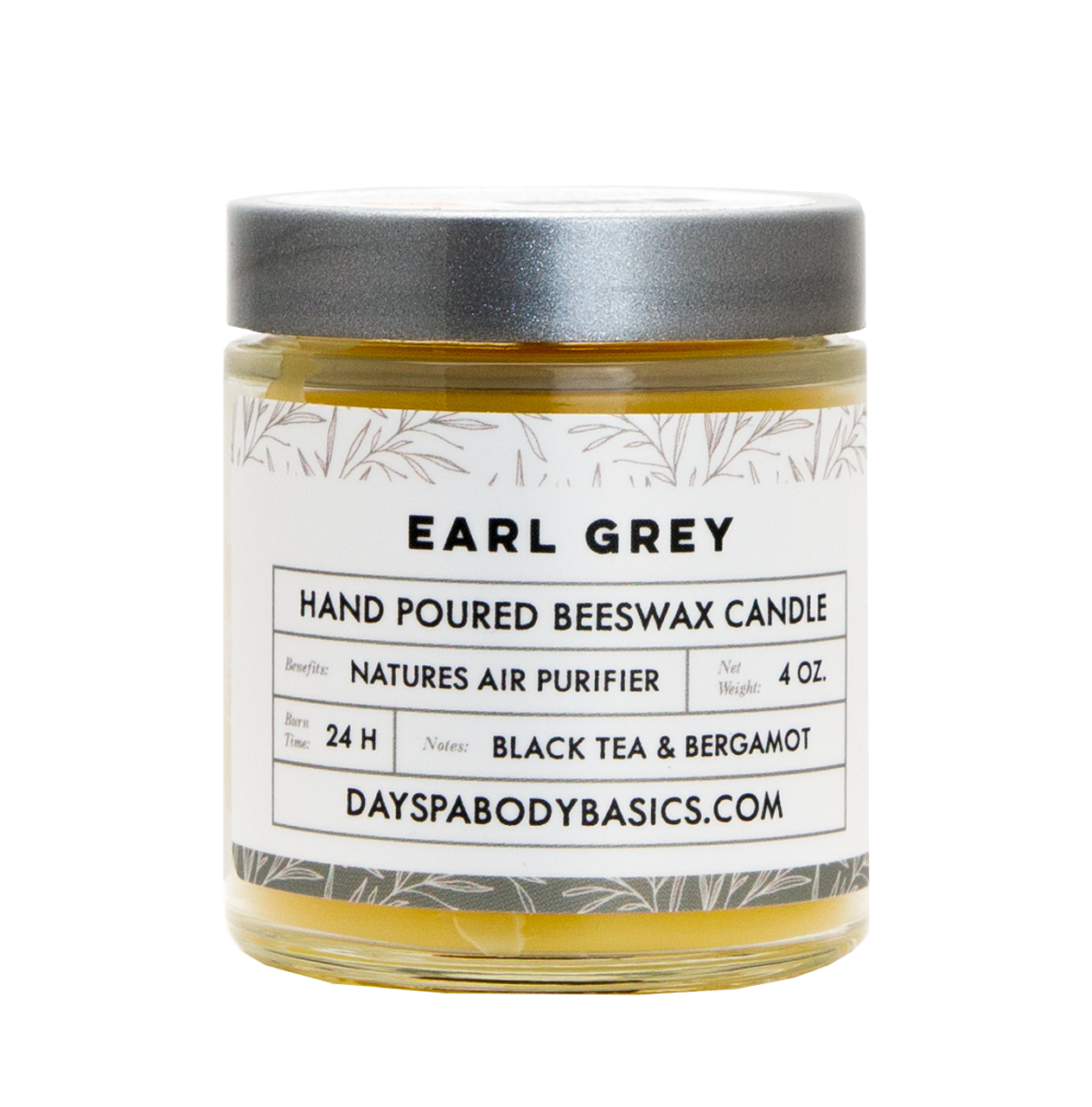Earl Grey Natural Beeswax Candle