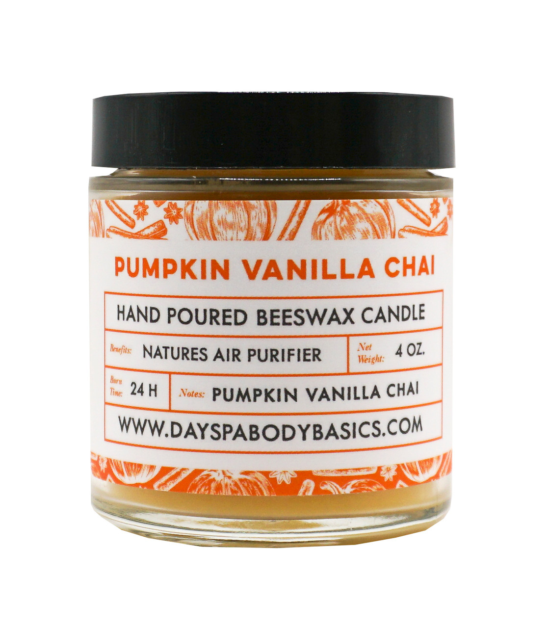 Pumpkin Vanilla Chai Beeswax Candle 