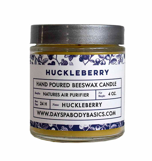 Huckleberry All Natural Beeswax Candle - Natures Apothecary