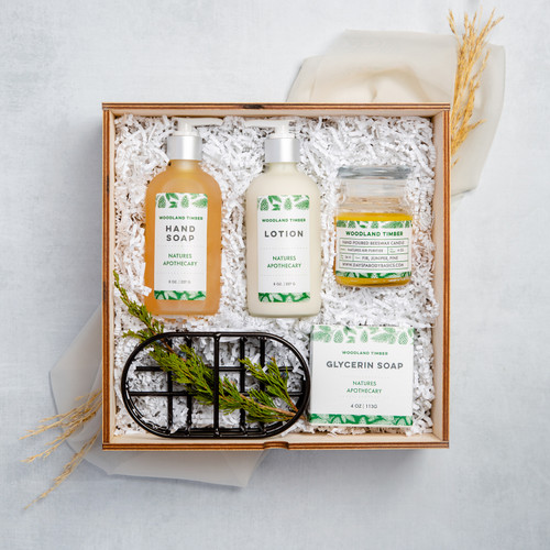Woodland Timber -  The Gift of Luxury - Perfect House Warming Gift - Curated Gifts By DAYSPA Body Basics Basics Gift Box Made in USA
