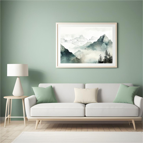 Misty Montana Mountain Instant Artistry Bundle - Digital Expressions Collection, Printable Wall & DIY Art