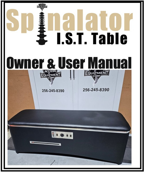  Spinalator IST Table Owner & User Manual, Spinalator IST Table Owner & User Manual for sale, Spinalator IST Table Owner Manual, Spinalator IST Table Owner Manual for sale, Spinalator Table Owners Manual, Spinalator Table Manual, Spinalator Manual, Spinalator IST Manual