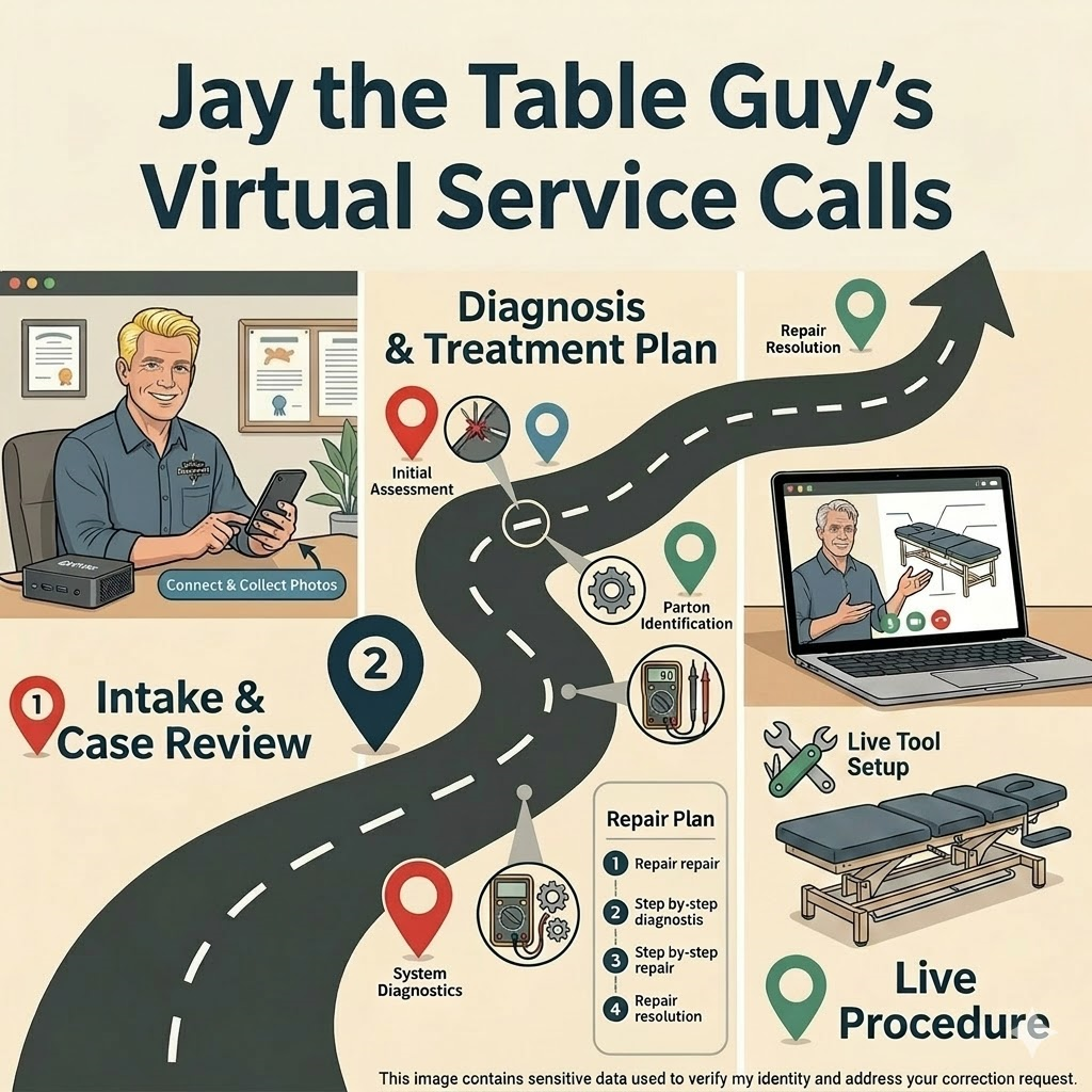 Virtual Chiropractic Table Repair Roadmap