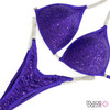 Purple Sequin Undecorated Competition Bikini