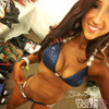 Dark Blue Sequin Undecorated Competition Bikini