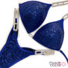 Dark Blue Sequin Undecorated Competition Bikini