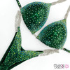 Dark Green Crystal Competition Bikini